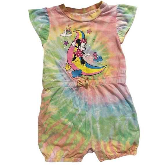 Disney Other - Disney Baby Minnie Mouse Tie-Dye Romper 18M